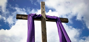 Lent Cross with purple Drape